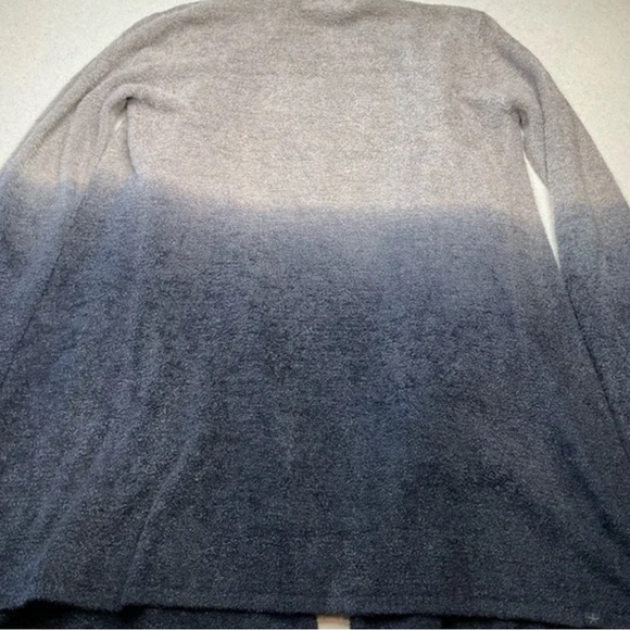 Barefoot Dreams Cozychic Lite Knit Gray Navy Blue Ombre Cardigan Size  L/XL - Picture 4 of 8